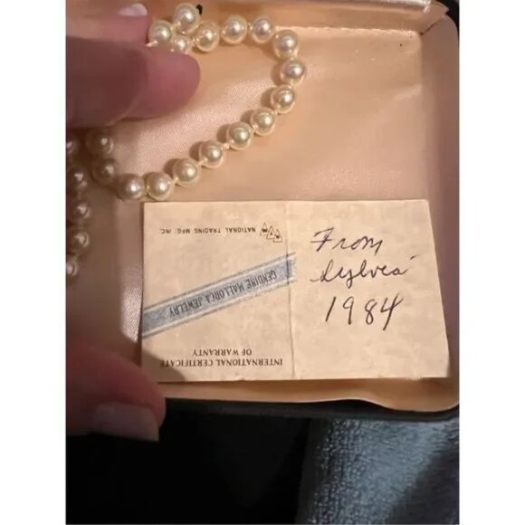 Vintage Mallorca 16" pearl necklace - Picture 4 of 5